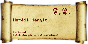 Herédi Margit névjegykártya